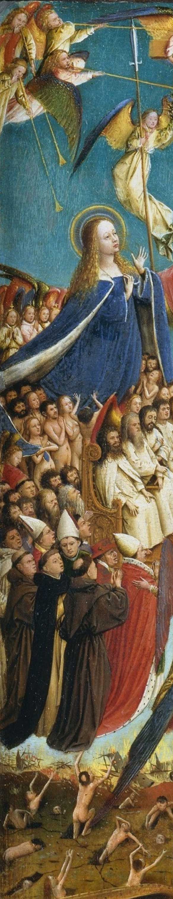 Jan van Eyck, Ausschnitt: Maria mit dem Mantel